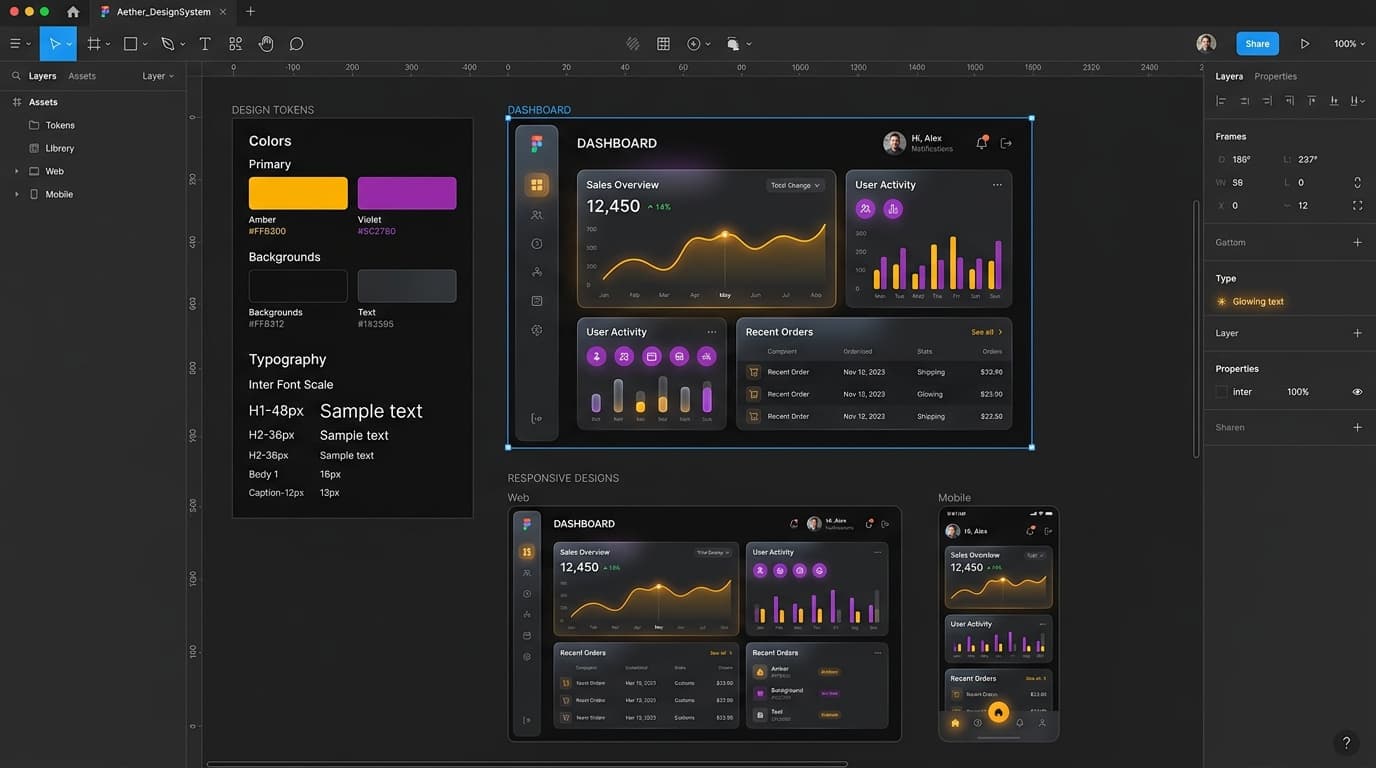 UI/UX Design - Wireframes & Visuals